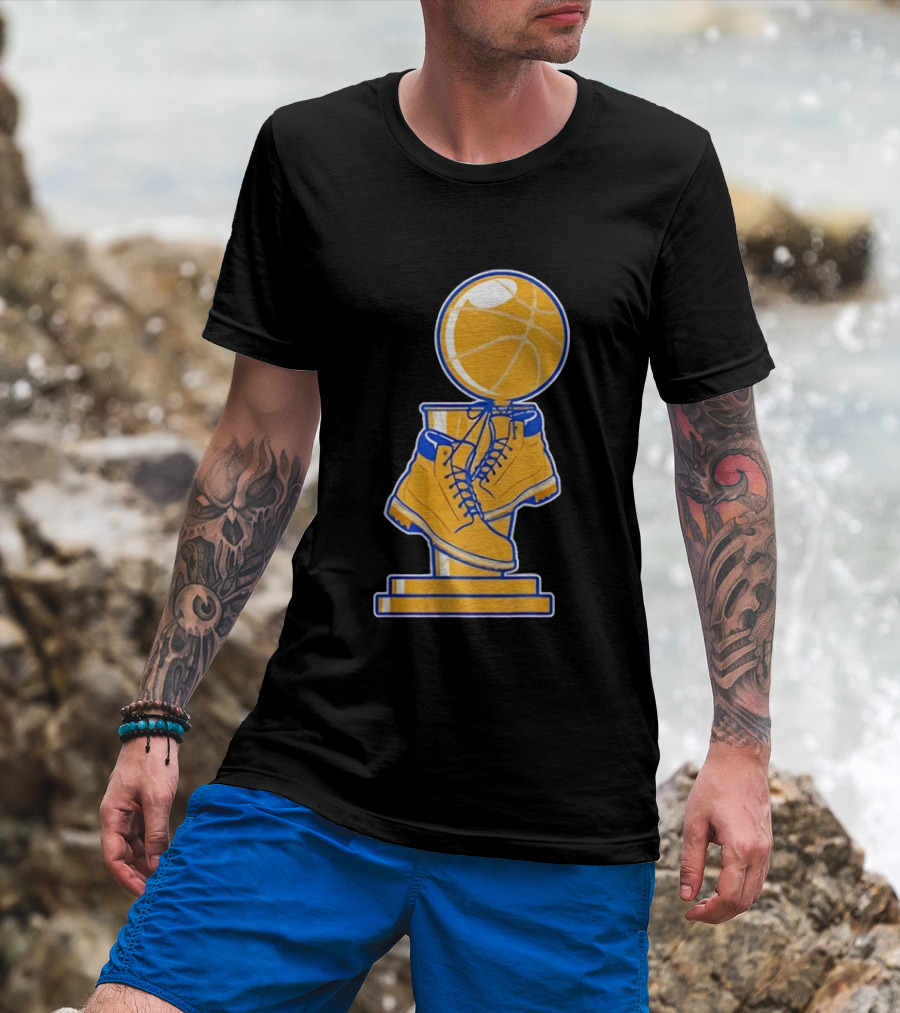 New York Basketball Trophy Golden Boots T-Shirt
