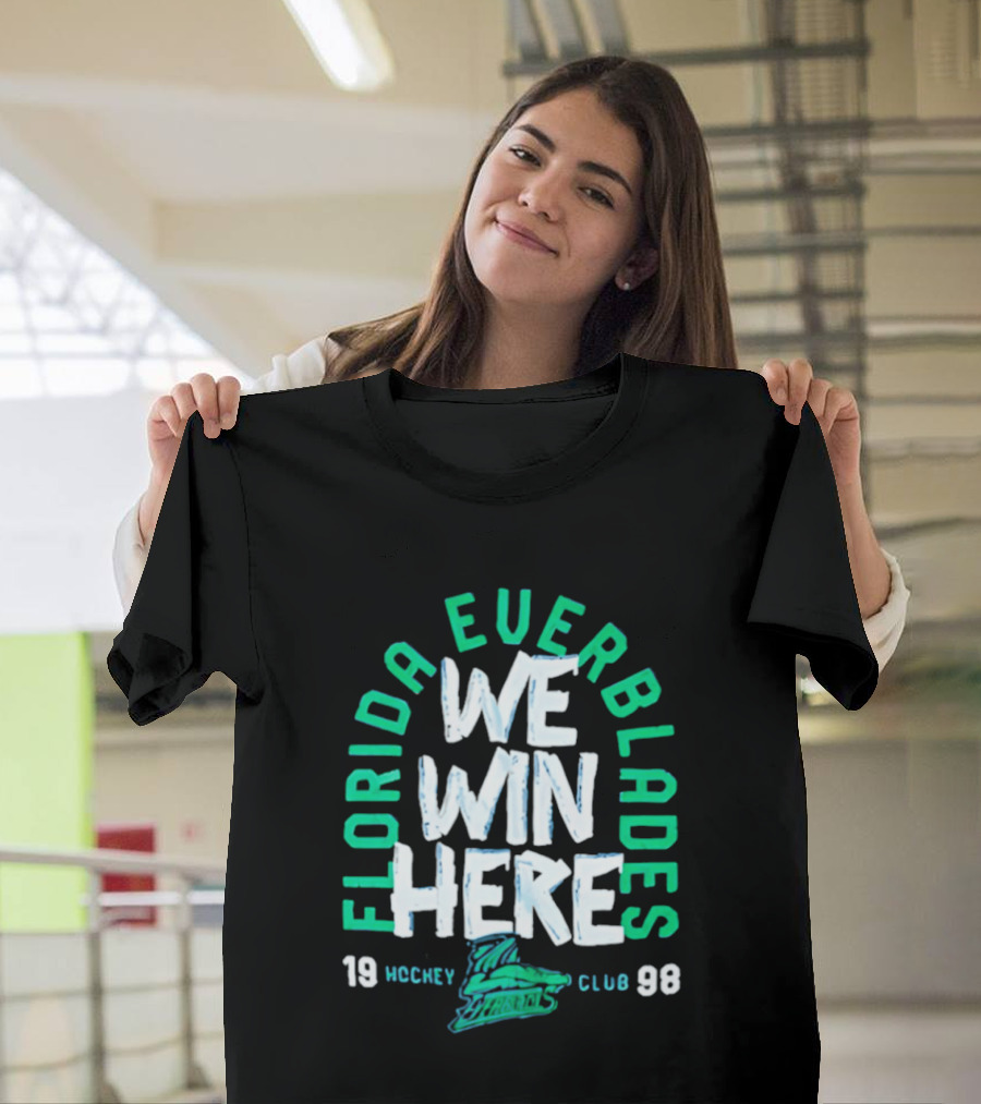 Florida Everblades We Win Here 1998 Hockey Club T-Shirt