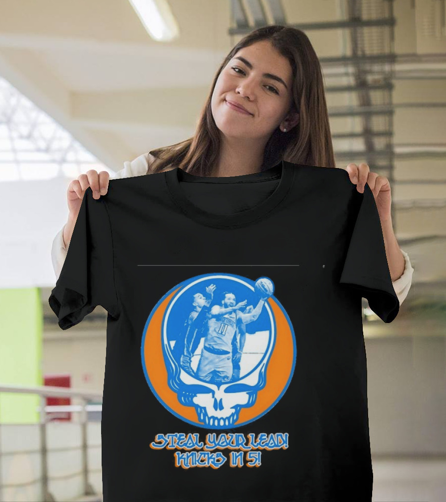 New York Knicks Jalen Brunson Steal Your Lead Knicks In 5 T-Shirt