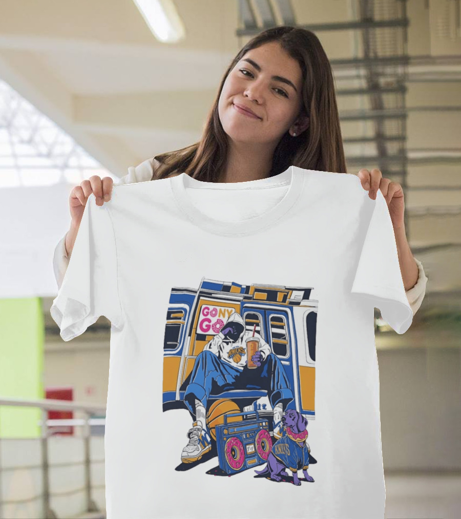 Knicks New York Subway GoNY Go Donut Streetwear Basketball T-Shirt