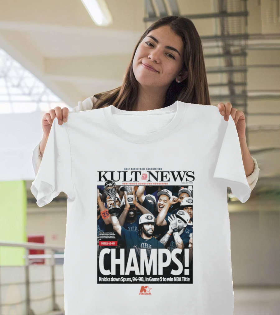KULT NEWS NBA Champs New York Knicks Jalen Brunson Spurs Down 94 90 Game 5 Title T-Shirt
