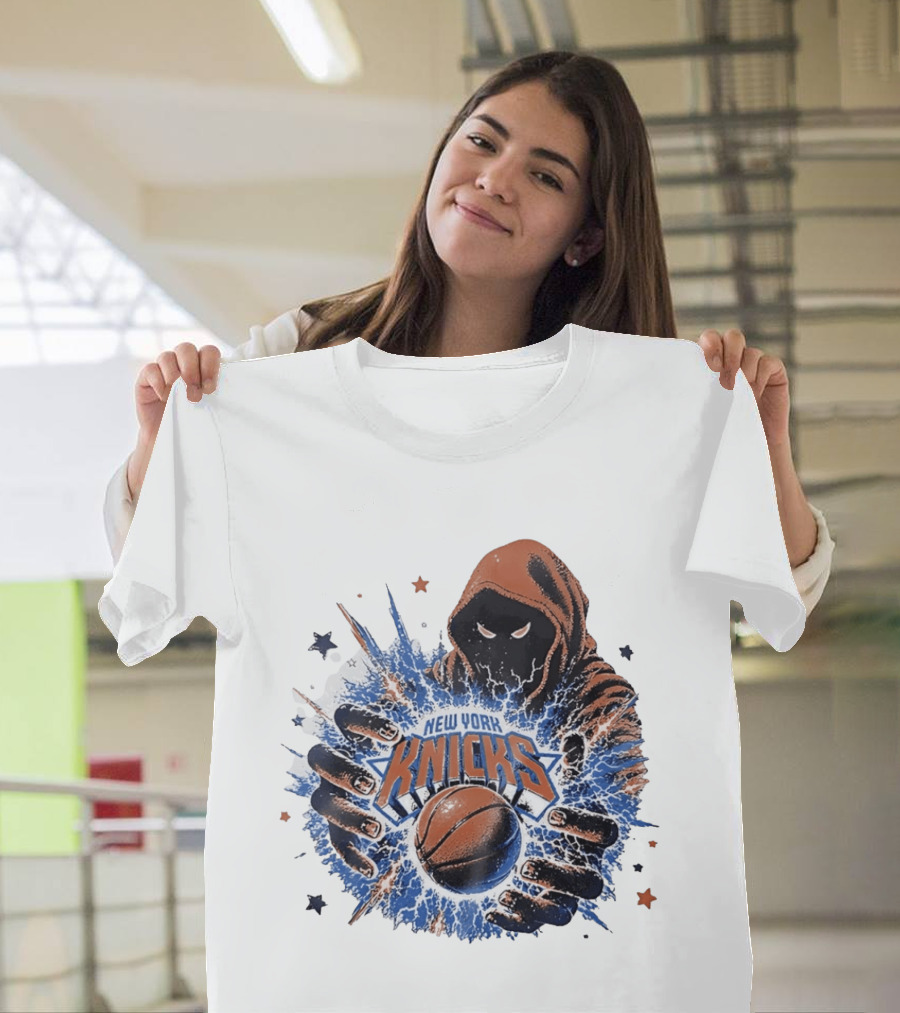 New York Knicks Dark Wizard Basketball Power T-Shirt