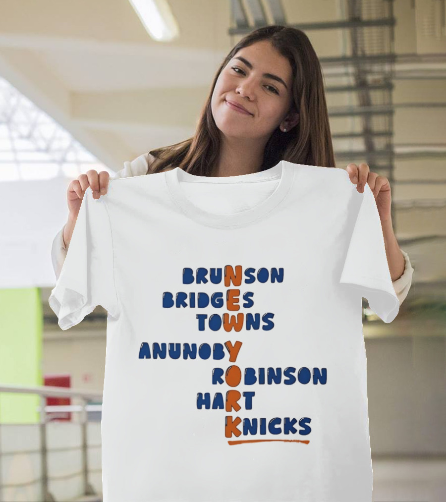 Brunson New York Bridges Towns Anunoby Robinson Hart Knicks T-Shirt