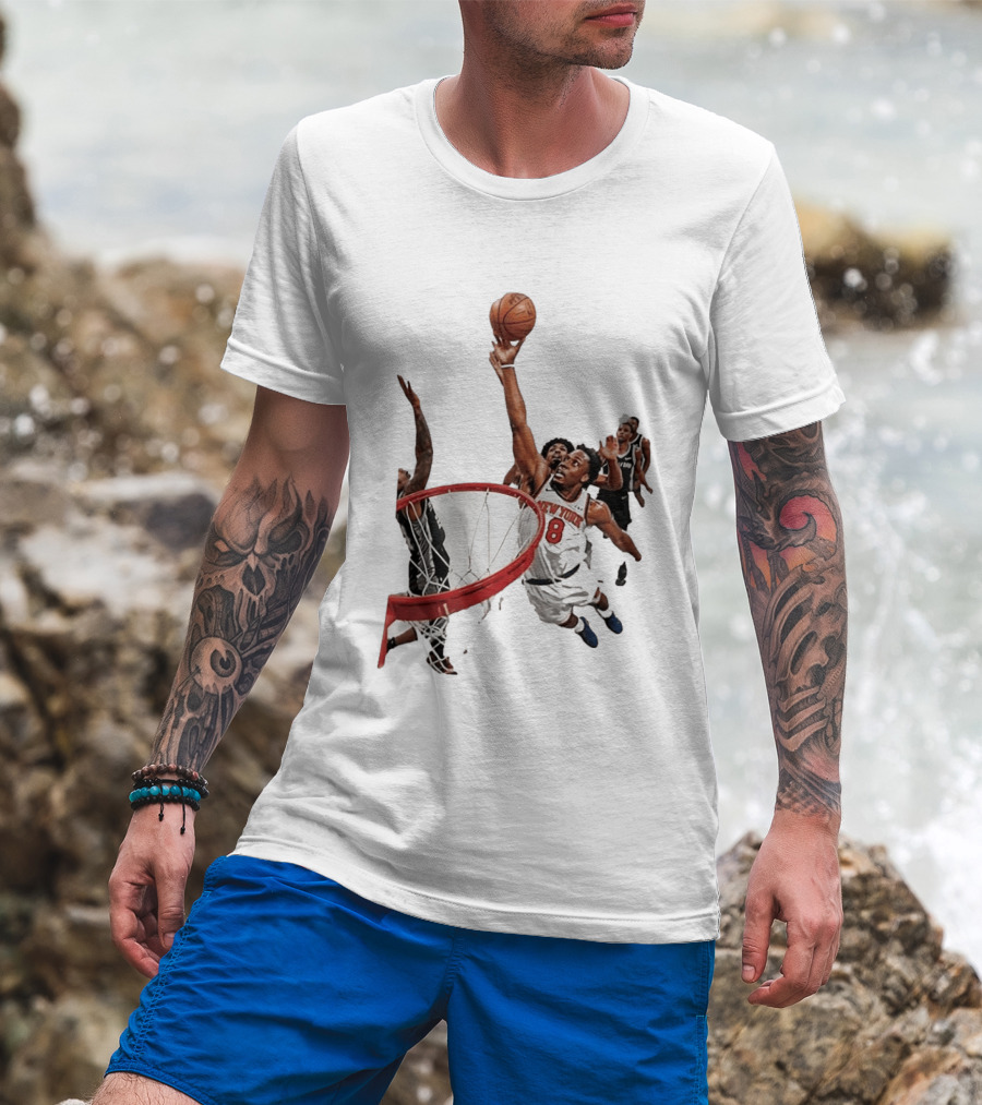 Obi Toppin New York Knicks NBA Layup Action T-Shirt