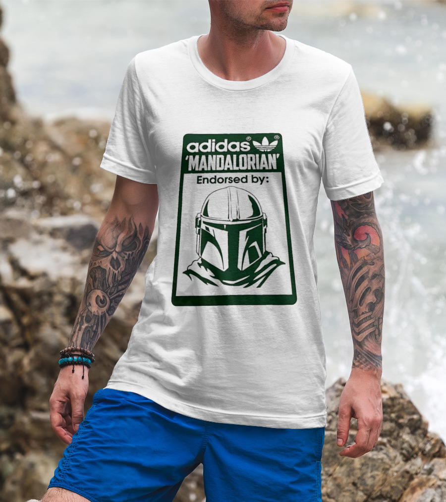 Adidas Mandalorian Endorsed By Star Wars Helmet T-Shirt