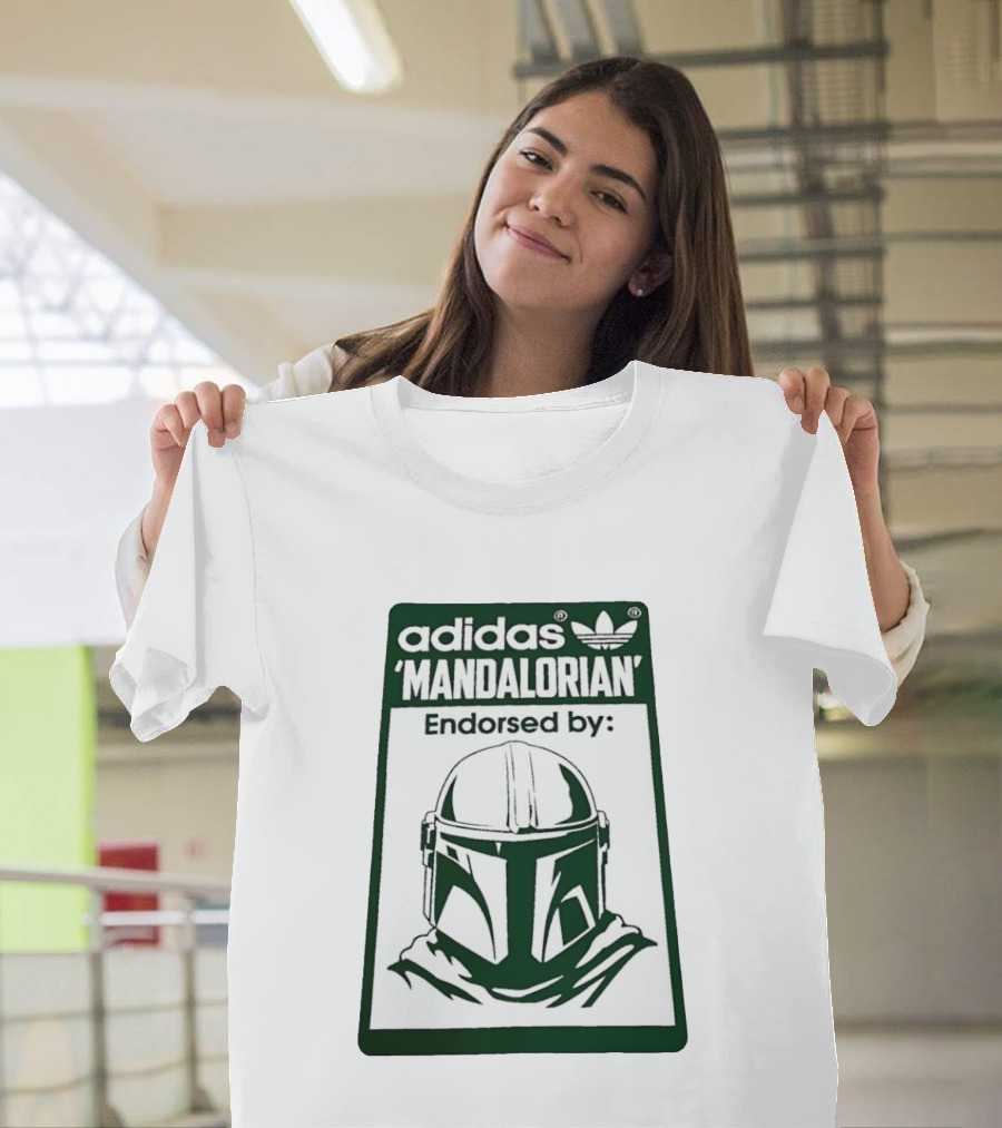 Adidas Mandalorian Endorsed By Star Wars Helmet T-Shirt