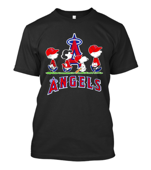 Peanuts Los Angeles Angels Snoopy Abbey Road Characters T-Shirt