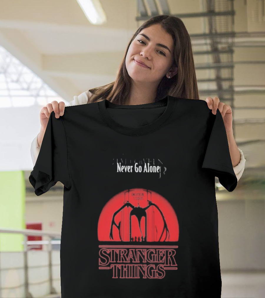 Stranger Things Never Go Alone Universal Studios Halloween Horror Nights T-Shirt