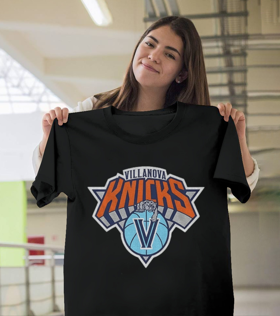 Villanova Knicks Wildcats And New York Knicks Basketball Mashup T-Shirt
