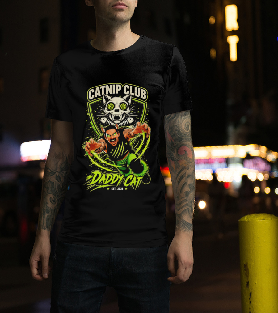 Catnip Club Daddy Cat Wrestling Est 2020 T-Shirt