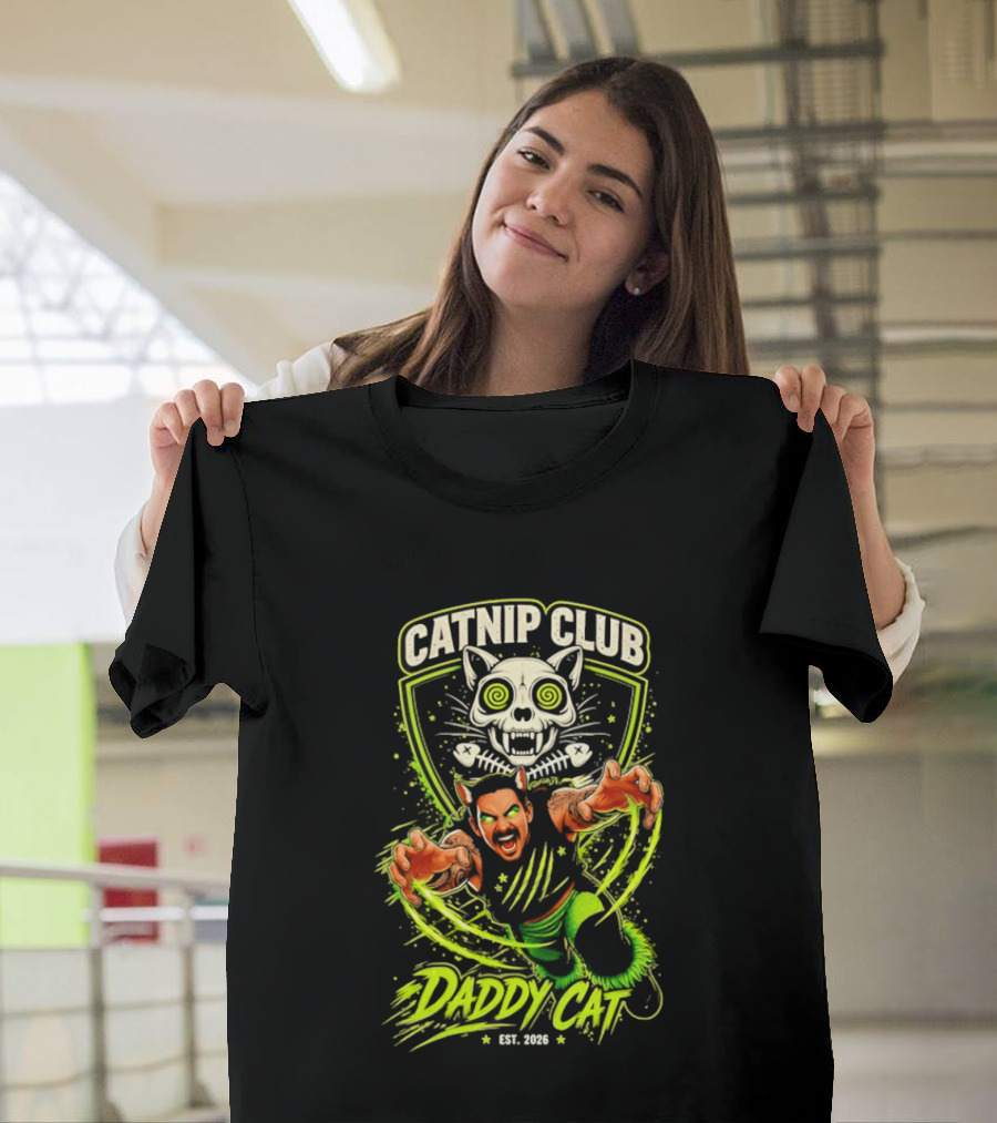 Catnip Club Daddy Cat Wrestling Est 2020 T-Shirt