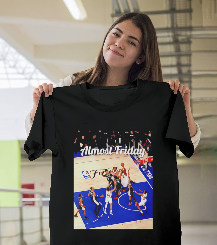 Almost Friday New York Knicks NBA Fit Game 4 Action Scene T-Shirt
