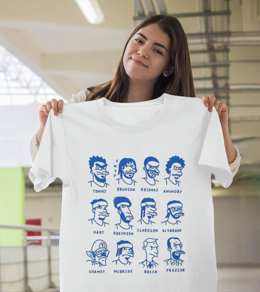 New York Knicks Cartoon Roster Twinz Squishee Seconds Anggre JFab2 Grenouille Elevdude Eyebrowz Shmay Rambro Outofdue Tubeb Freddboy T-Shirt