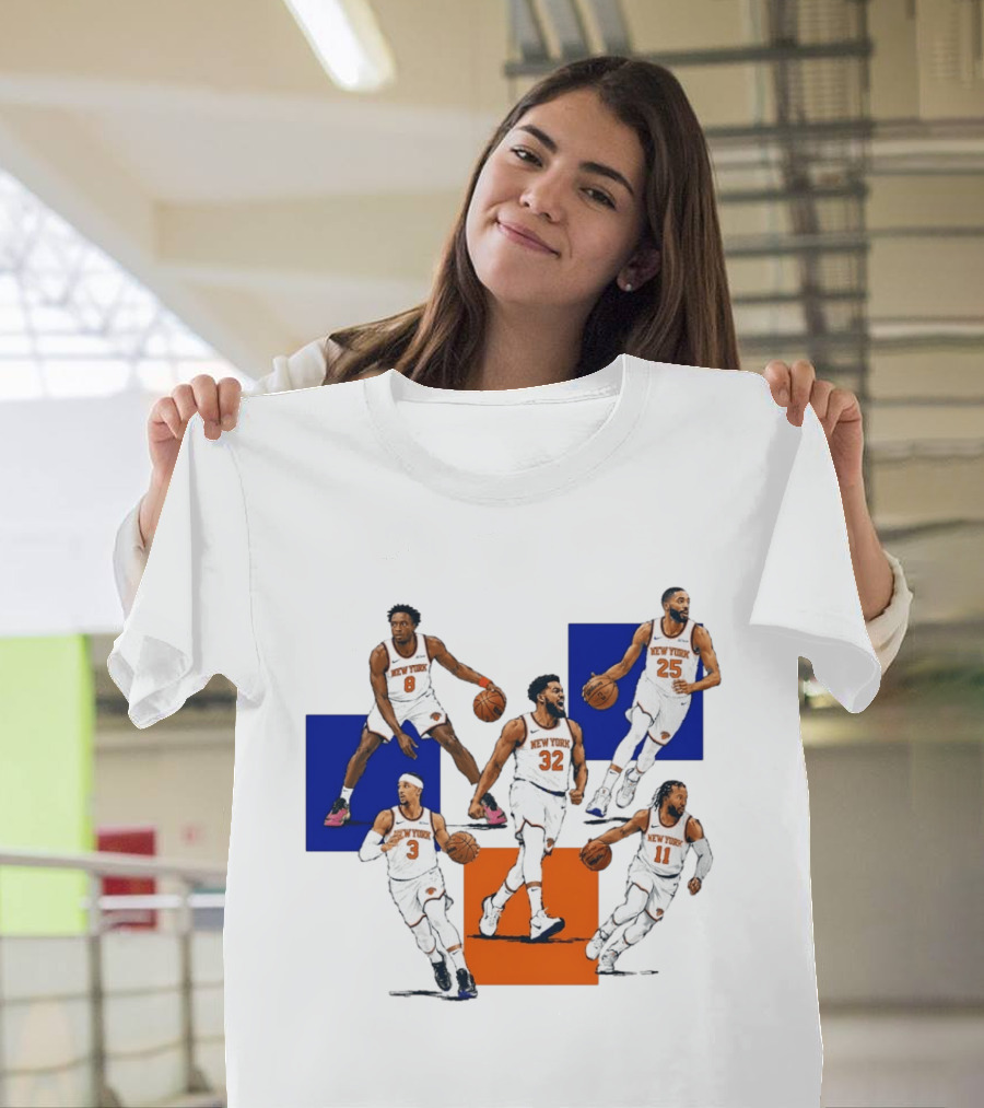 Og Anunoby Josh Hart Karl Anthony Towns Mikal Bridges Jalen Brunson New York Knicks Basketball Players T-Shirt