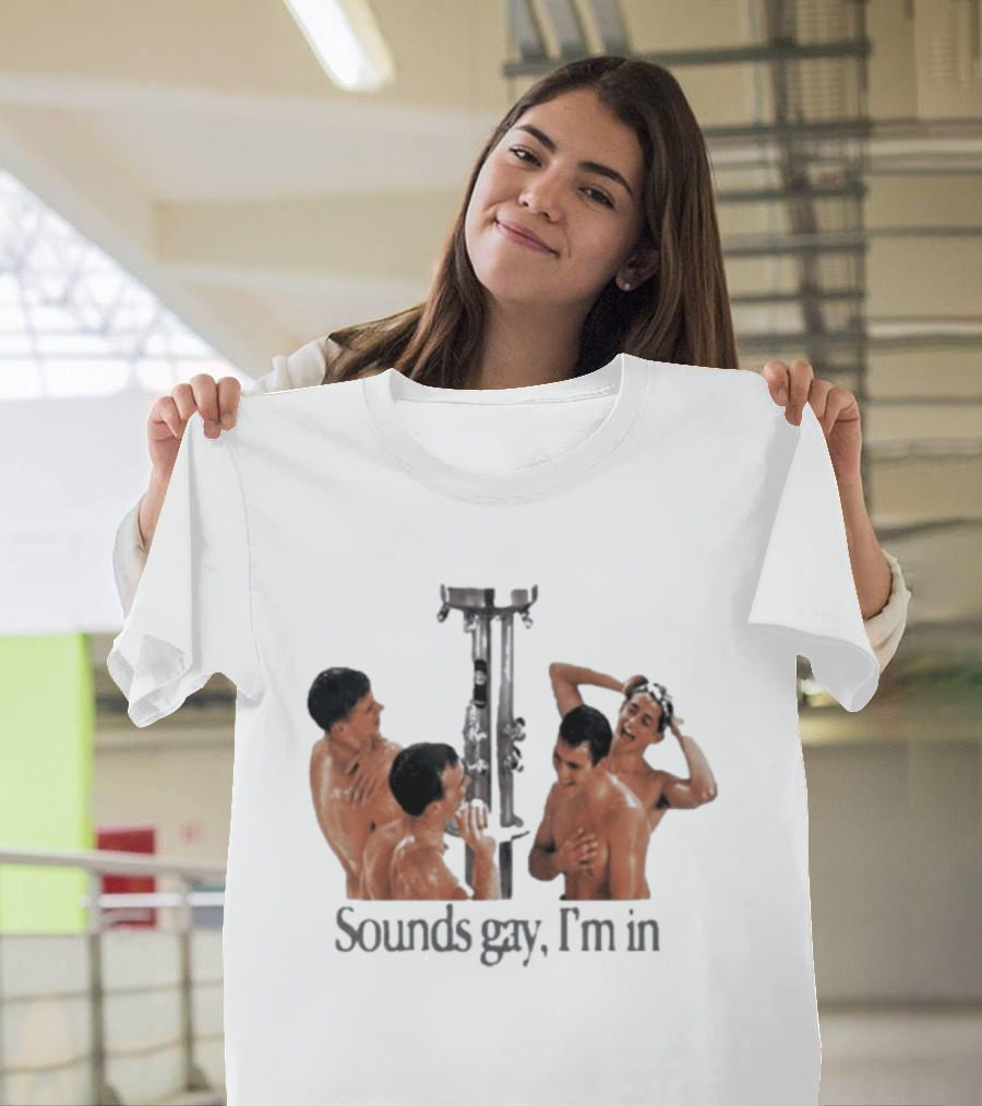 Sounds Gay I'm In Shower Humor Retro Style Men's Group T-Shirt