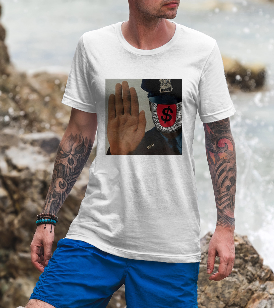 Angel Dust C2tt Album BPD Officer Dollar Symbol Face T-Shirt