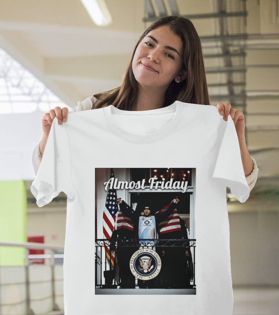 Almost Friday UFC White House Presidential Seal USA Flag T-Shirt