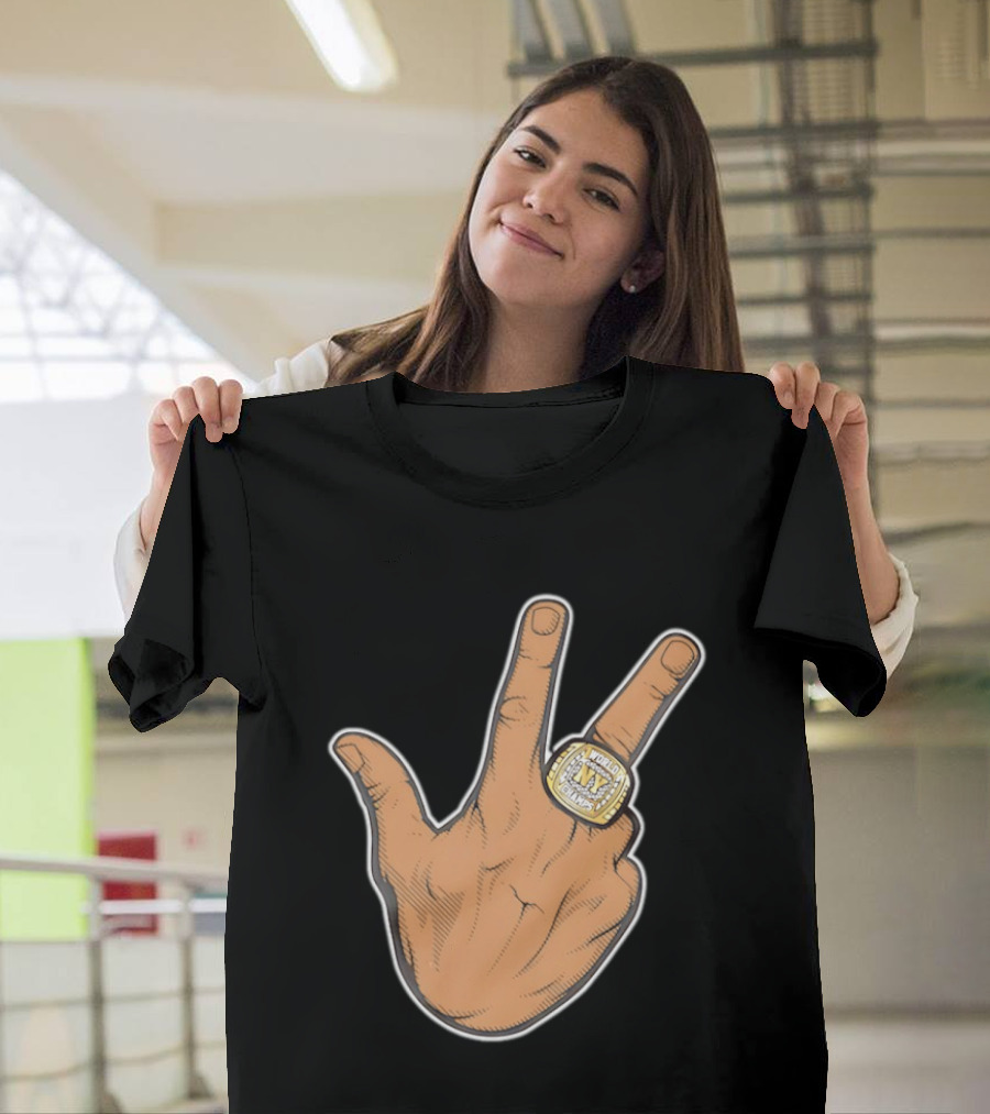 Jalen Brunson New York Knicks 2026 World Champs Ring Gesture T-Shirt