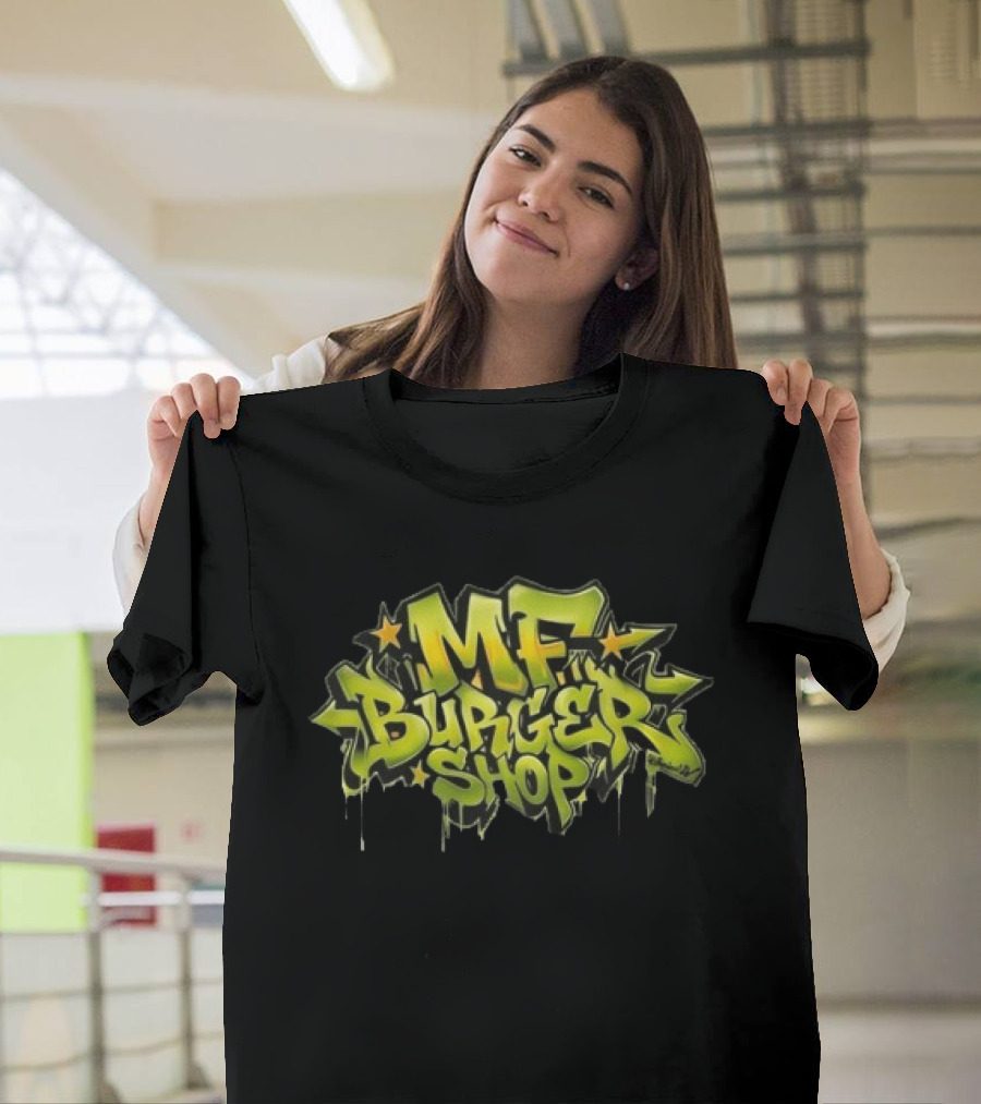 MF Burger Shop Graffiti Style Urban Street T-Shirt