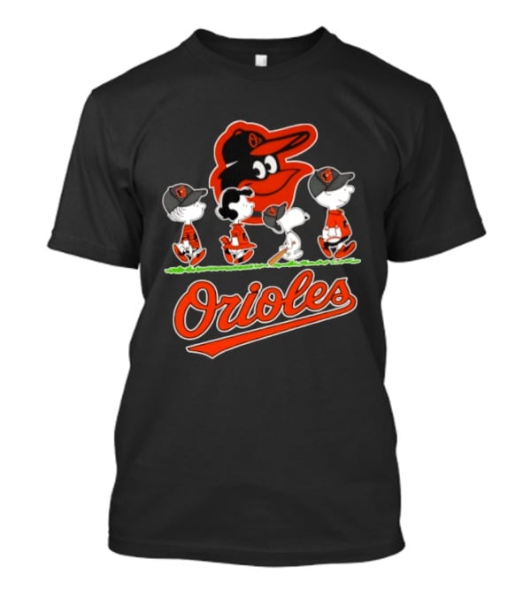 Baltimore Orioles Snoopy Charlie Brown Lucy Linus Abbey Road 2026 T-Shirt