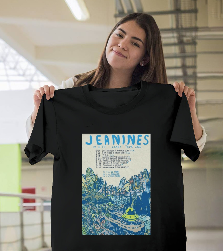 JEANINES West Coast Tour 2026 Cities And Venues T-Shirt