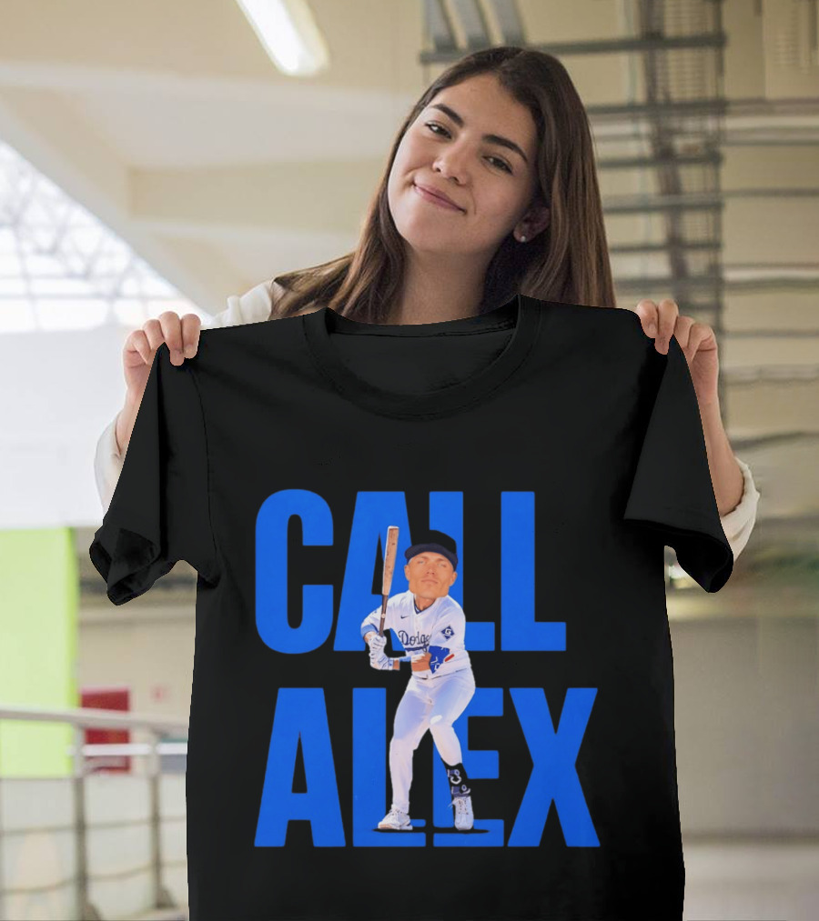 Call Alex Los Angeles Dodgers Baseball Player Caricature T-Shirt