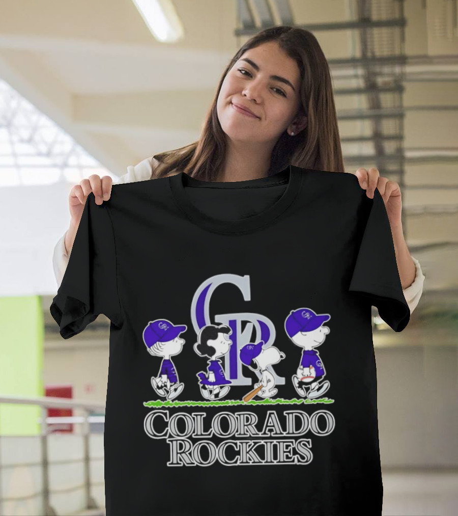 Colorado Rockies Snoopy Charlie Brown Lucy Linus Abbey Road 2026 T-Shirt