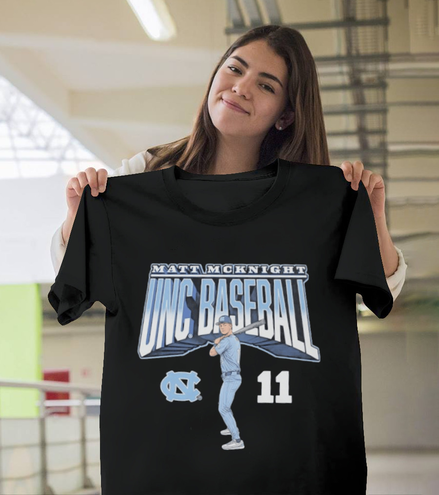 Matt McKnight UNC Baseball 11 Slugger Swing T-Shirt