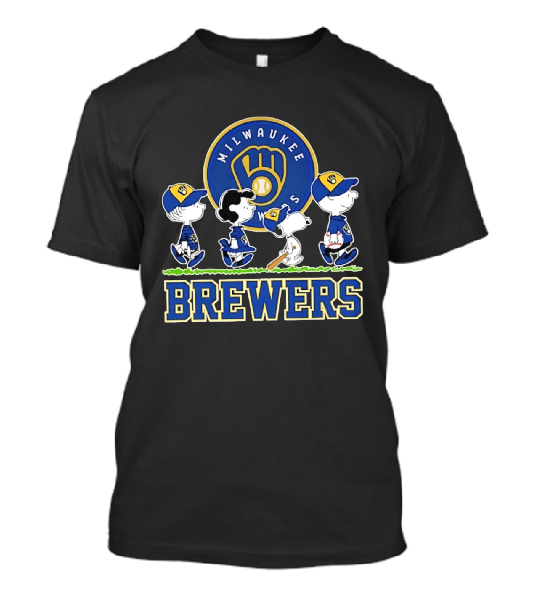 Milwaukee Brewers Snoopy Charlie Brown Lucy Linus Abbey Road 2026 T-Shirt