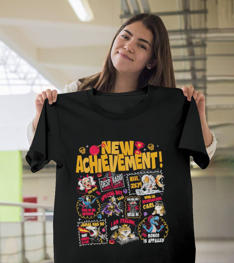 New Achievement Dungeon Crawler Carl The Desperado Club Hit Zey I Am Yelling Carl T-Shirt