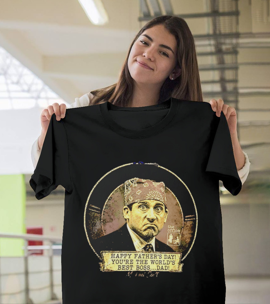 Happy Father's Day You're The World's Best Boss Dad The Office Prison Mike T-Shirt