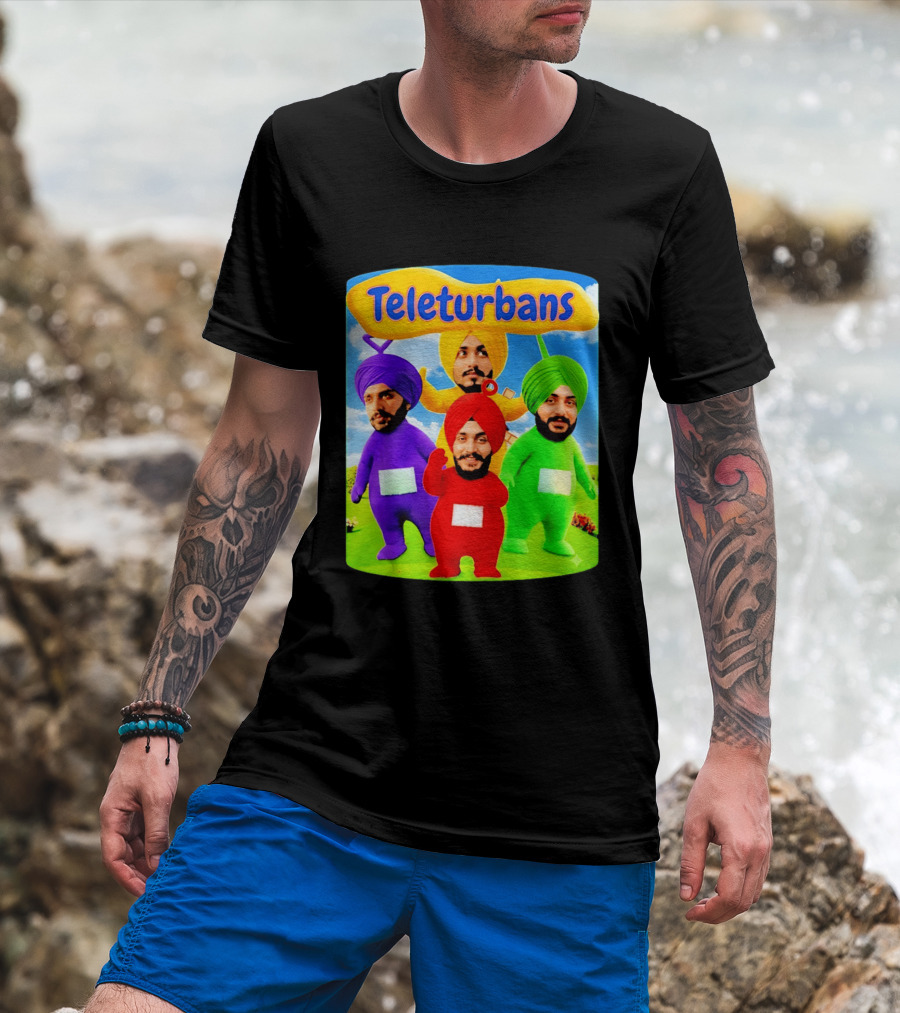 Teleturbans Colorful Characters Parody Featuring Turbans T-Shirt