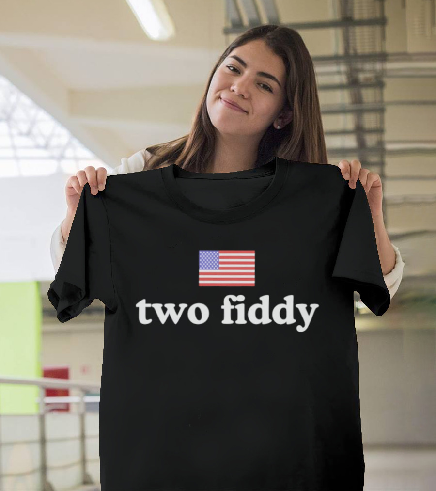 Two Fiddy 1776 2026 American Flag 250th Anniversary Patriotic T-Shirt