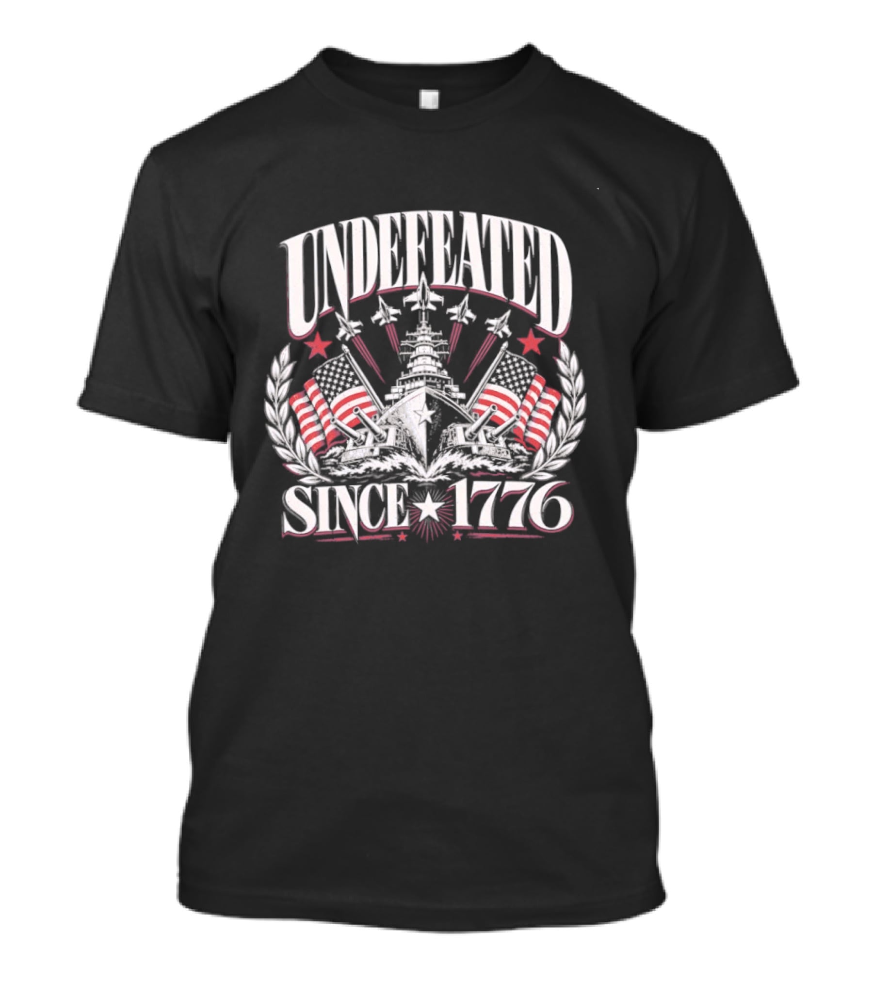 Undefeated Since 1776 American Patriotic Flags And Eagles T-Shirt