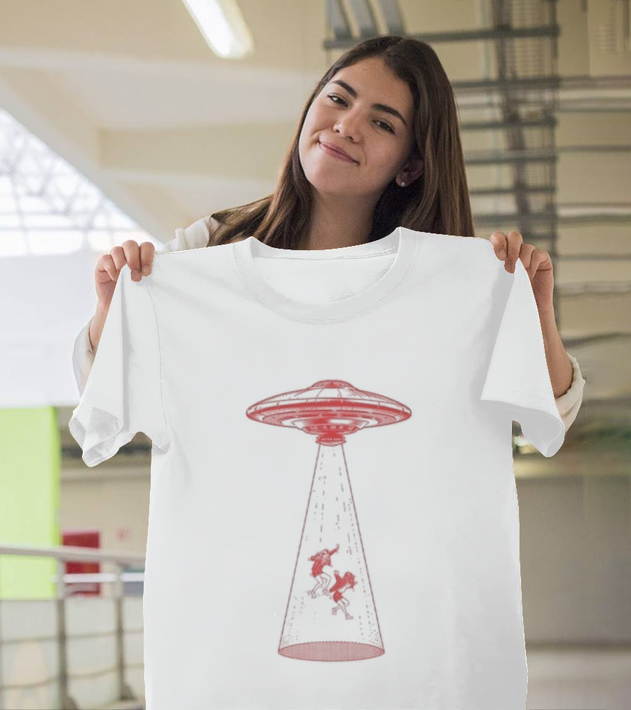 Fight Off Your Demons UFO Alien Abduction Beam T-Shirt