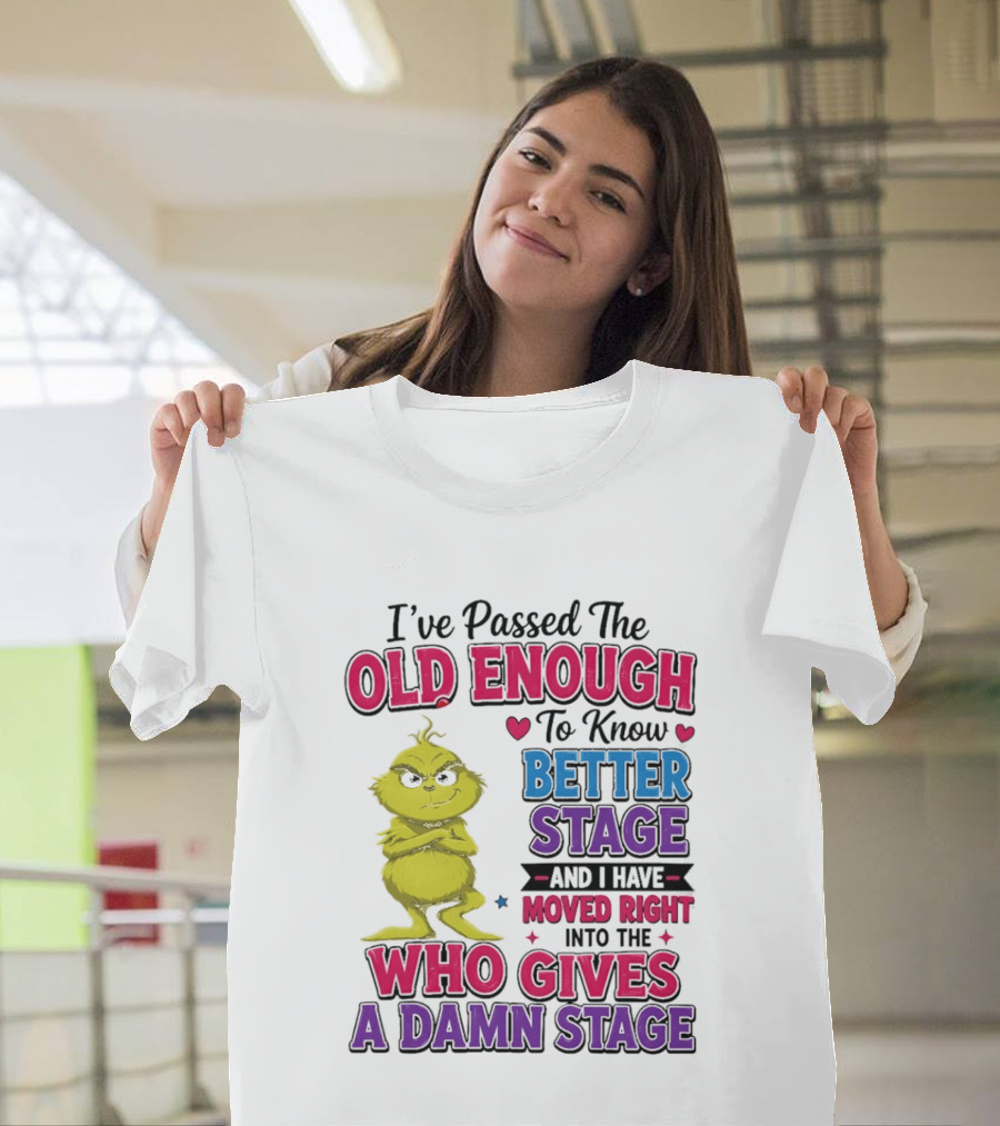 Passed The Old Enough To Know Better Moved Right Into The Who Gives A Damn Stage T-Shirt