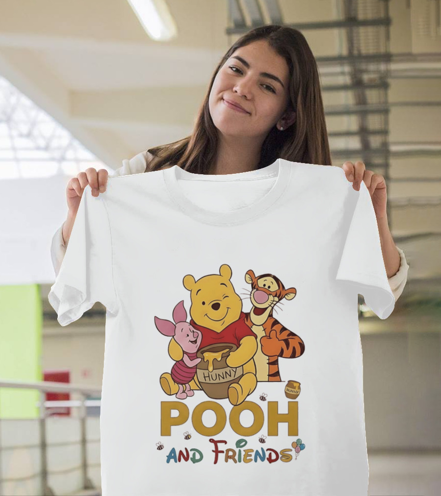 Pooh And Friends Hunny Pot Tigger Piglet T-Shirt