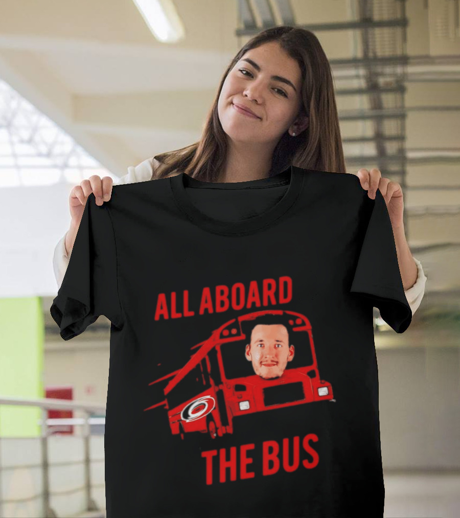 Andrei Svechnikov All Aboard The Bus Carolina Hurricanes NHL Hockey Player T-Shirt