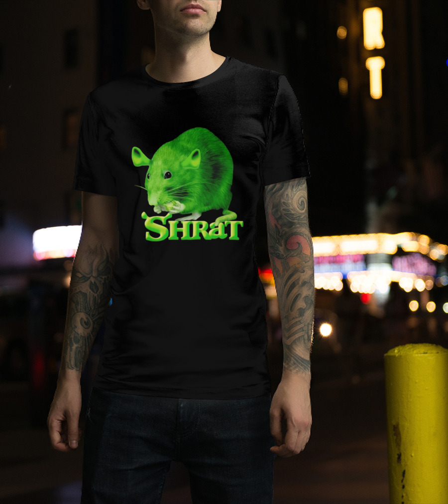 Shrat Chaos Potato Meme Shrek Rat Green Rodent Hybrid T-Shirt