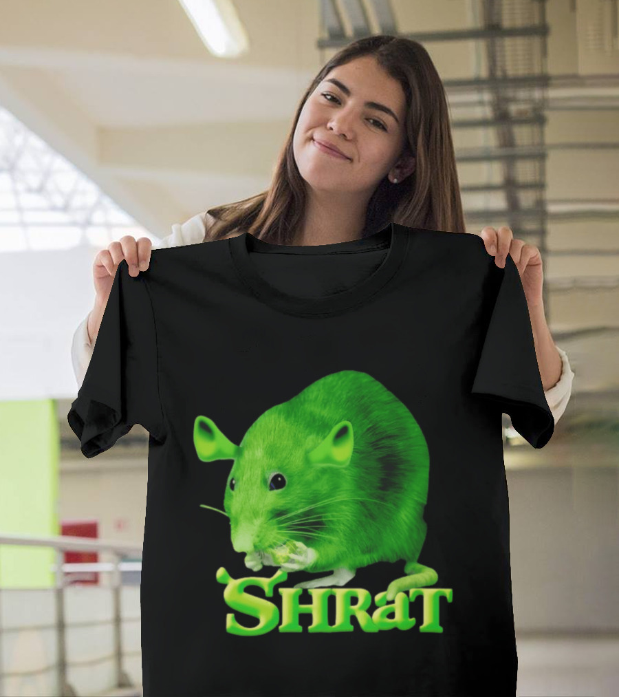 Shrat Chaos Potato Meme Shrek Rat Green Rodent Hybrid T-Shirt