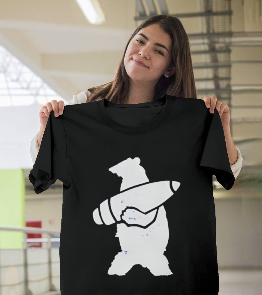 Bear Holding Artillery Shell Military Corporal T-Shirt