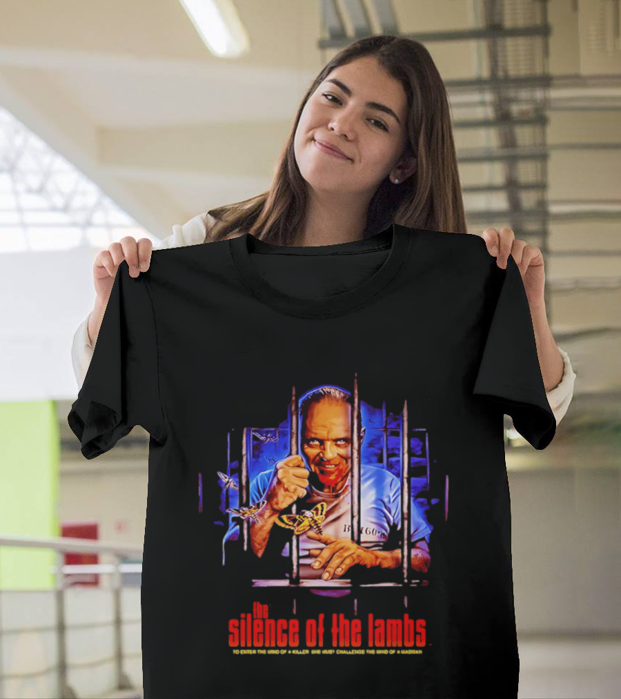 The Silence Of The Lambs Hannibal Lecter Anthony Hopkins Barbed Window Moth T-Shirt