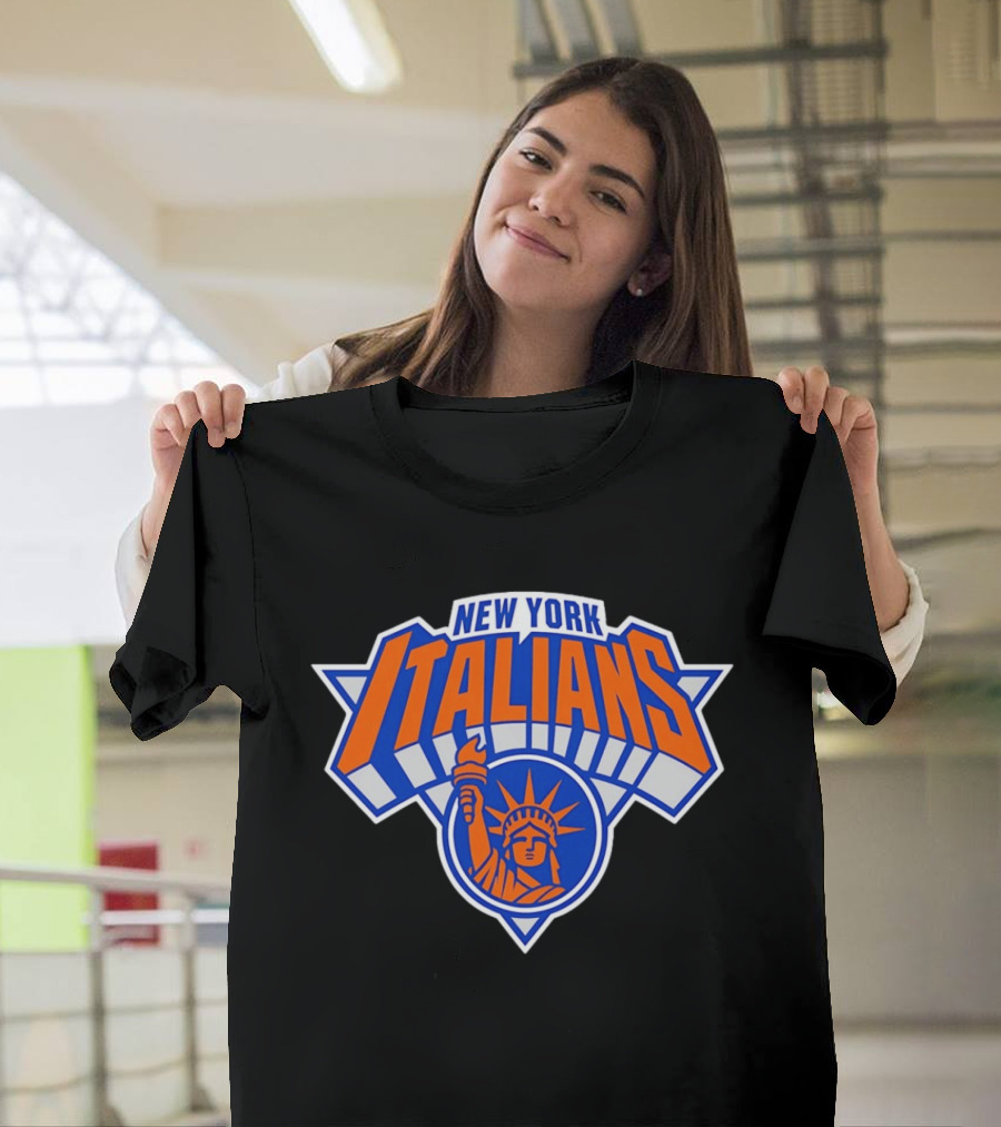 New York Italians Statue Of Liberty Knicks Basketball T-Shirt