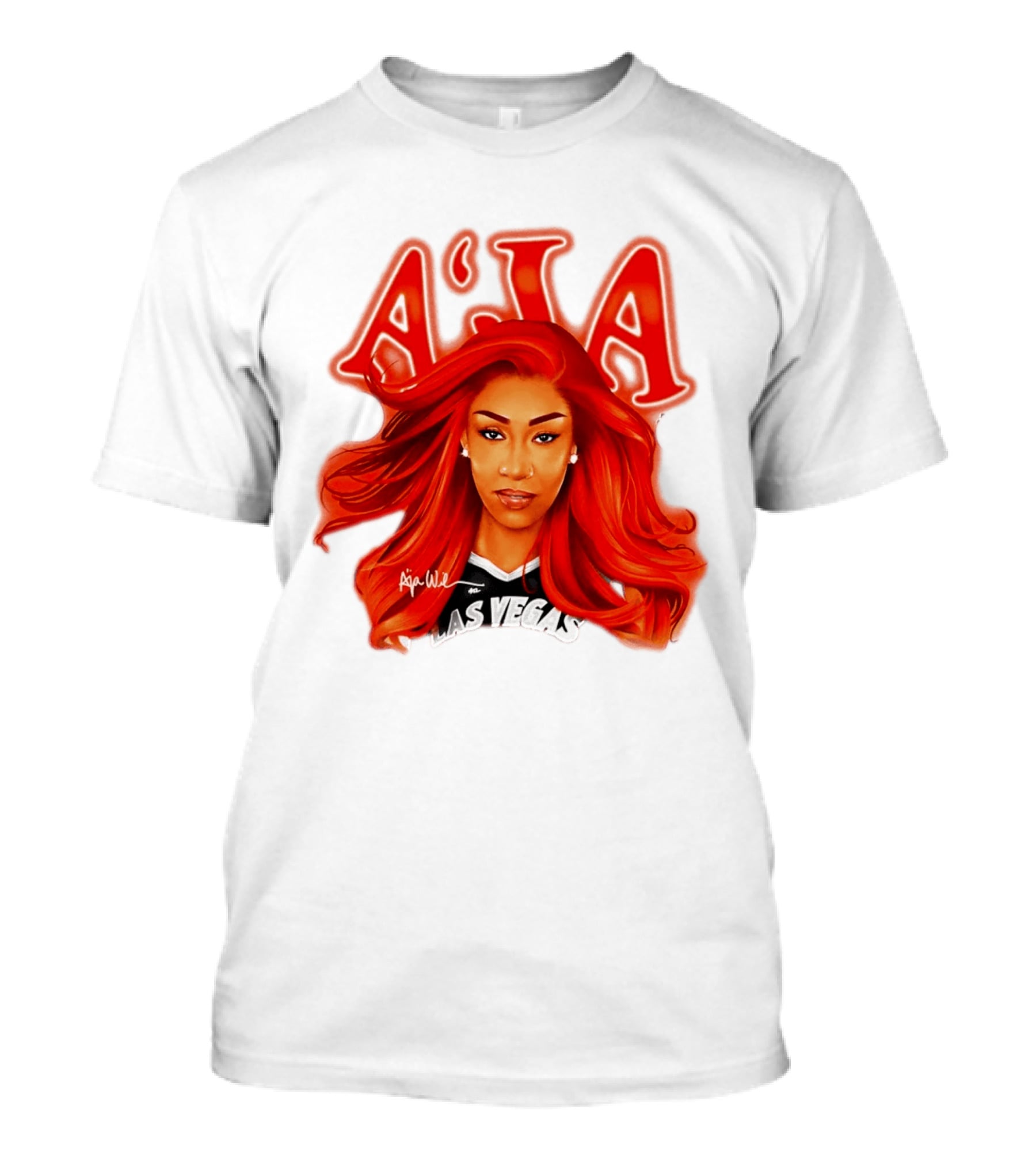 A'ja Wilson Aces Las Vegas Playa Society T-Shirt