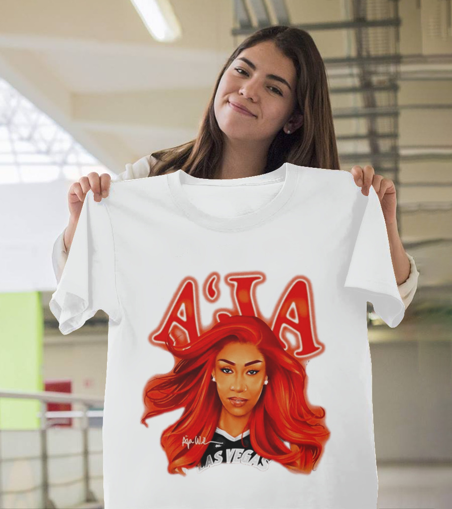 A'ja Wilson Aces Las Vegas Playa Society T-Shirt