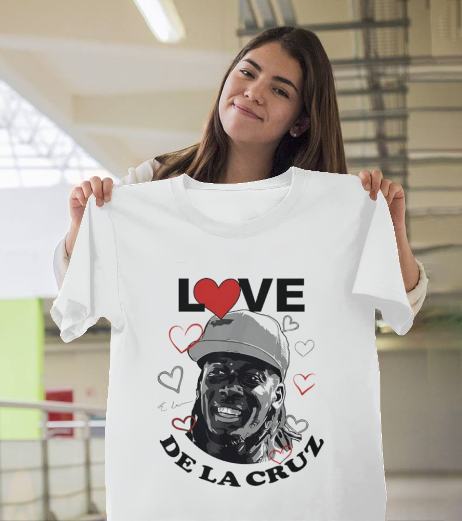 Love Heart Design Elly De La Cruz Cincinnati Reds Baseball T-Shirt