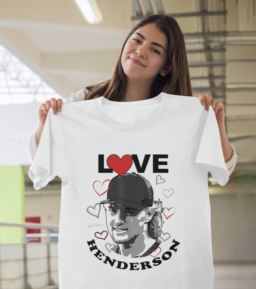Love Gunnar Henderson Baltimore Orioles Baseball Heart T-Shirt