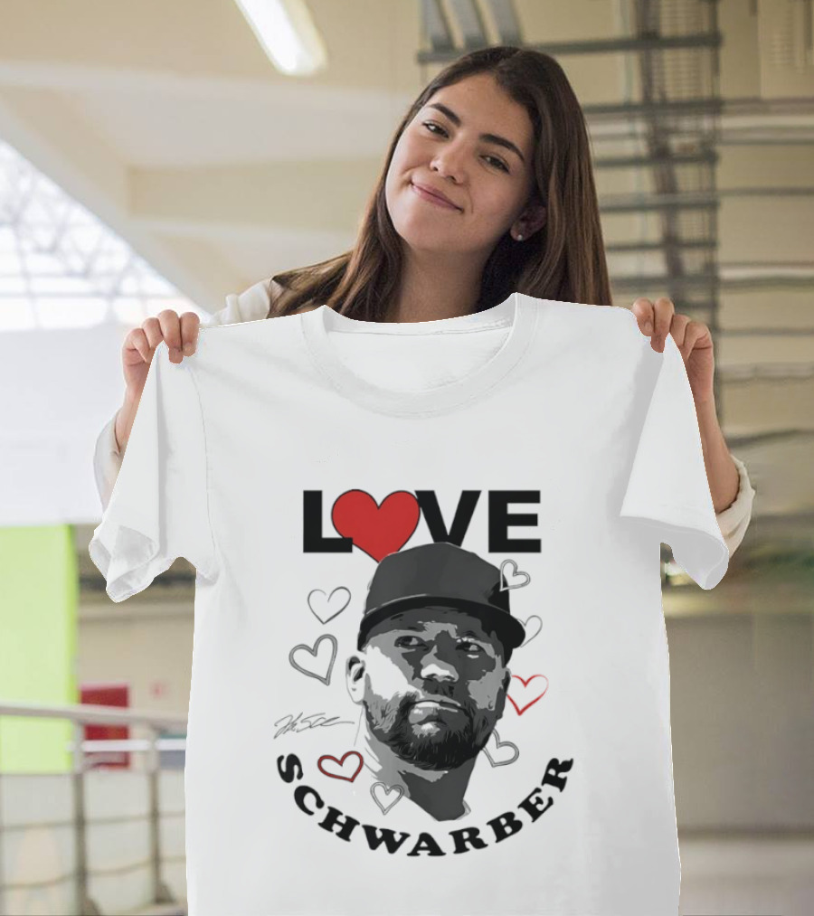 Love Kyle Schwarber Philadelphia Baseball Heart T-Shirt