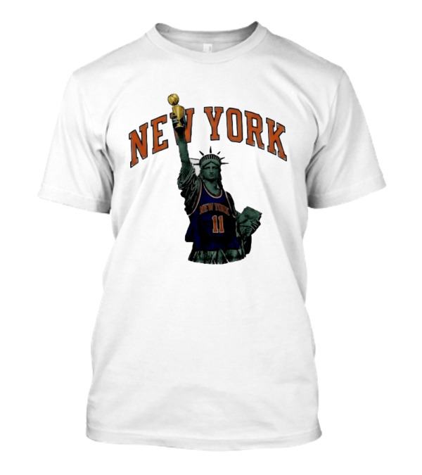 New York Knicks Jalen Brunson Statue Liberty Trophy Meme T-Shirt
