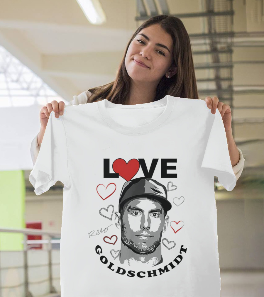Love Paul Goldschmidt Heart Baseball T-Shirt